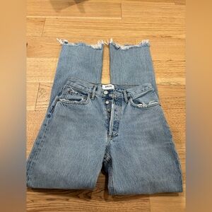 AGOLDE High Rise Button Up Jeans